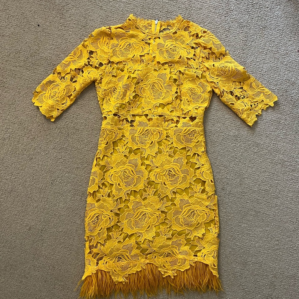 Lulus **hot** yellow lace mini dress!
